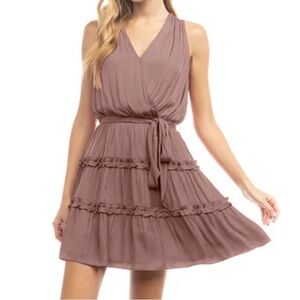 Naked Zebra Dusty Rose Mini Dress